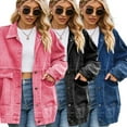 thumbnail image 2 of Zoeecloth Womens Casual Denim Jacket Spring Fall Versatile Long Sleeve Cowboy Outwear S-XXL, 2 of 9