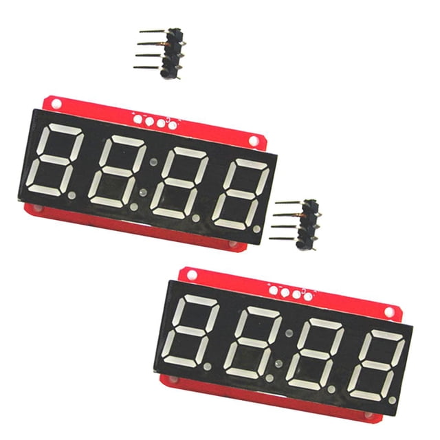 2 Pcs Pantalla LED 0.56 Pulgadas Módulo de Tubo Digital de 4 Dígitos Corriente I2c en Parte Posterior de PCB shamjiam Pantalla LED de 4 dígitos