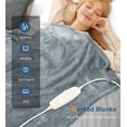 thumbnail image 4 of Electric Heated Throw Blanket, Machine Washable Double Side Flannel, Gray ,Easy to Use, 4 of 5