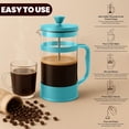 thumbnail image 4 of Utopia Kitchen Borosilicate Glass French Press Coffee Maker 34 Oz, Heat-Resistant Cafetiere & Tea Maker, Thickened Glass Coffee Press for Travel and Camping, Black, 4 of 7