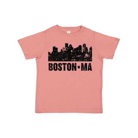 

Inktastic Boston Massachusetts City Skyline with Grunge Gift Toddler Boy or Toddler Girl T-Shirt