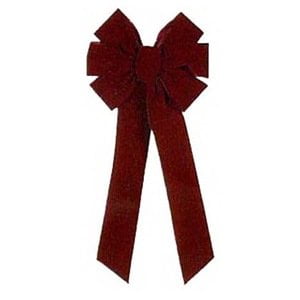 HOLIDAY TRIM 6577 7 Loop BURG Velv Bow