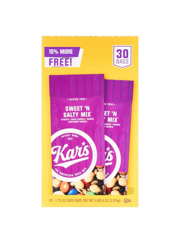 Kar's Gluten-Free Sweet 'n Salty Trail Mixes, 1.75 Oz, 30 Count