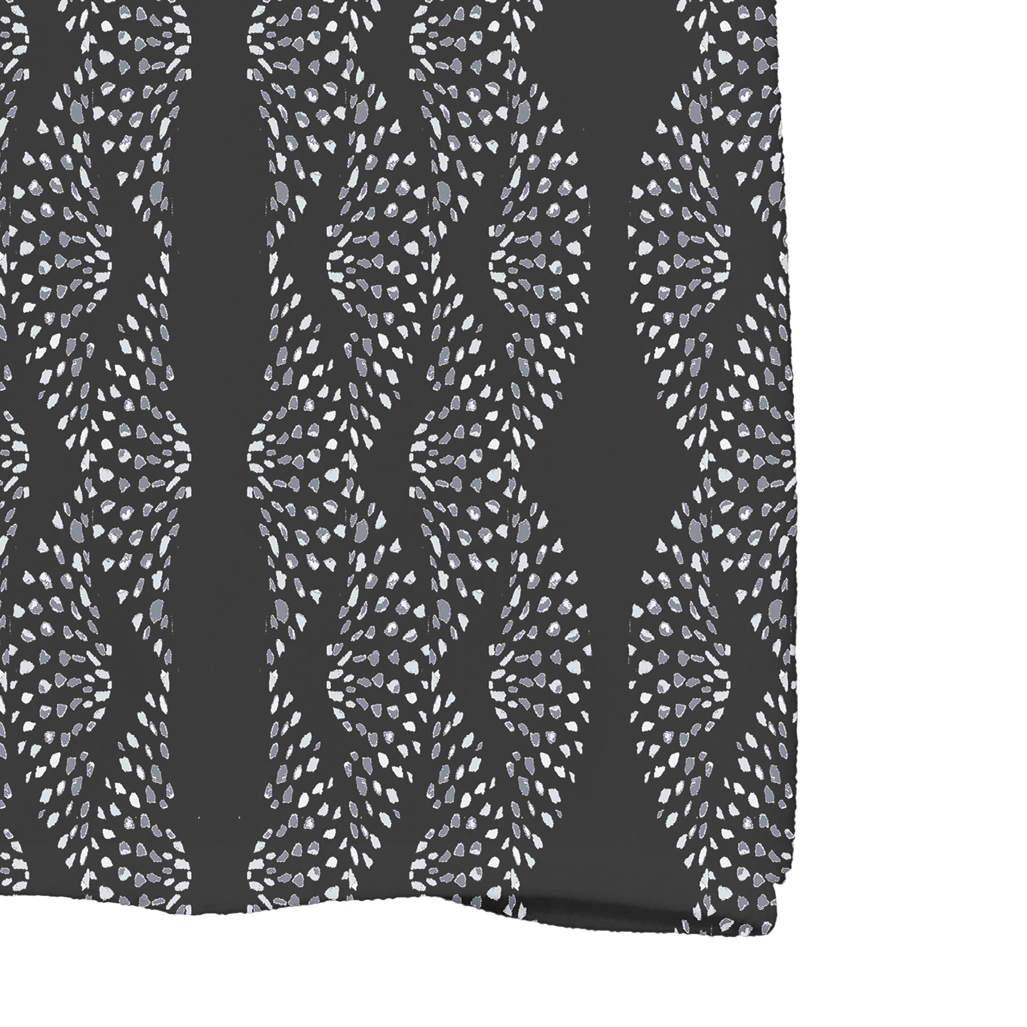 Dotted Décor 16 x 25 Inch Black Stripe Print Kitchen Towel