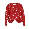 thumbnail image 2 of Valentines Day Shirts Women Heart Graphic Long Sleeve Shirt Loose Crewneck Sweatshirt Valentines Womens Tops Spring Outfits for Women 2026, 2 of 5