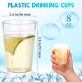 thumbnail image 5 of Tumbler Beverage Cup, Stackable Cups, Break-Resistant Plastic Drinking Glasses, Clear Frosted Acrylic Cup, Reusable Drinking Glasses Cups for Weddings Party Restaurant Kitchen 1 Pcs 8 oz, 5 of 7