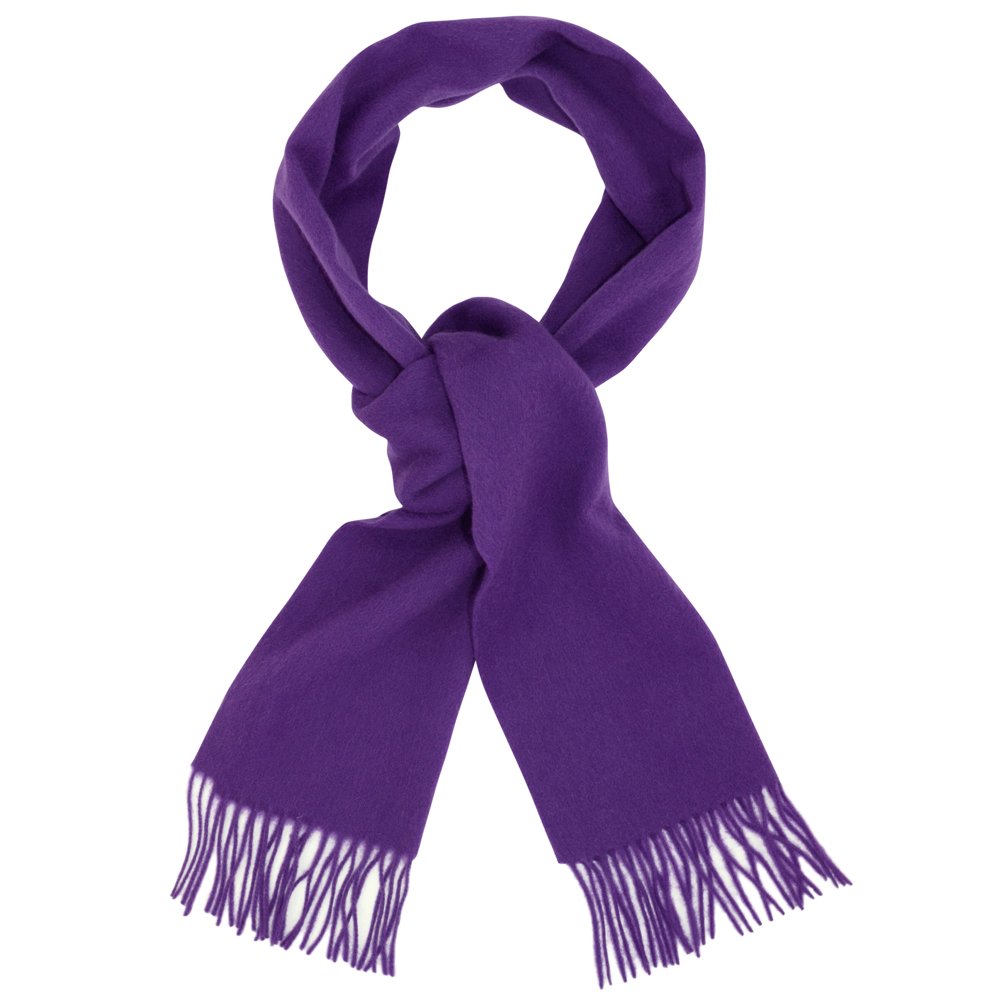 Biagio Biagio 100 Wool NECK Scarf Solid Purple Indigo Color Scarve
