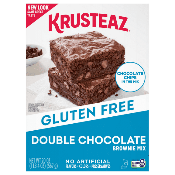 Pack of 2 Krusteaz Gluten Free Double Chocolate Brownie Mix, 20 oz