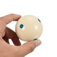 thumbnail image 4 of Unique Bargains 2 1/4' Pro Cup Billiard Cue Ball Pool Ball with Blue 6 Dots for Training Beige 2 Pack, 4 of 5