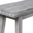 thumbnail image 4 of Benjara Saddle Design Wooden Bench with Grain Details- Gray, 4 of 7