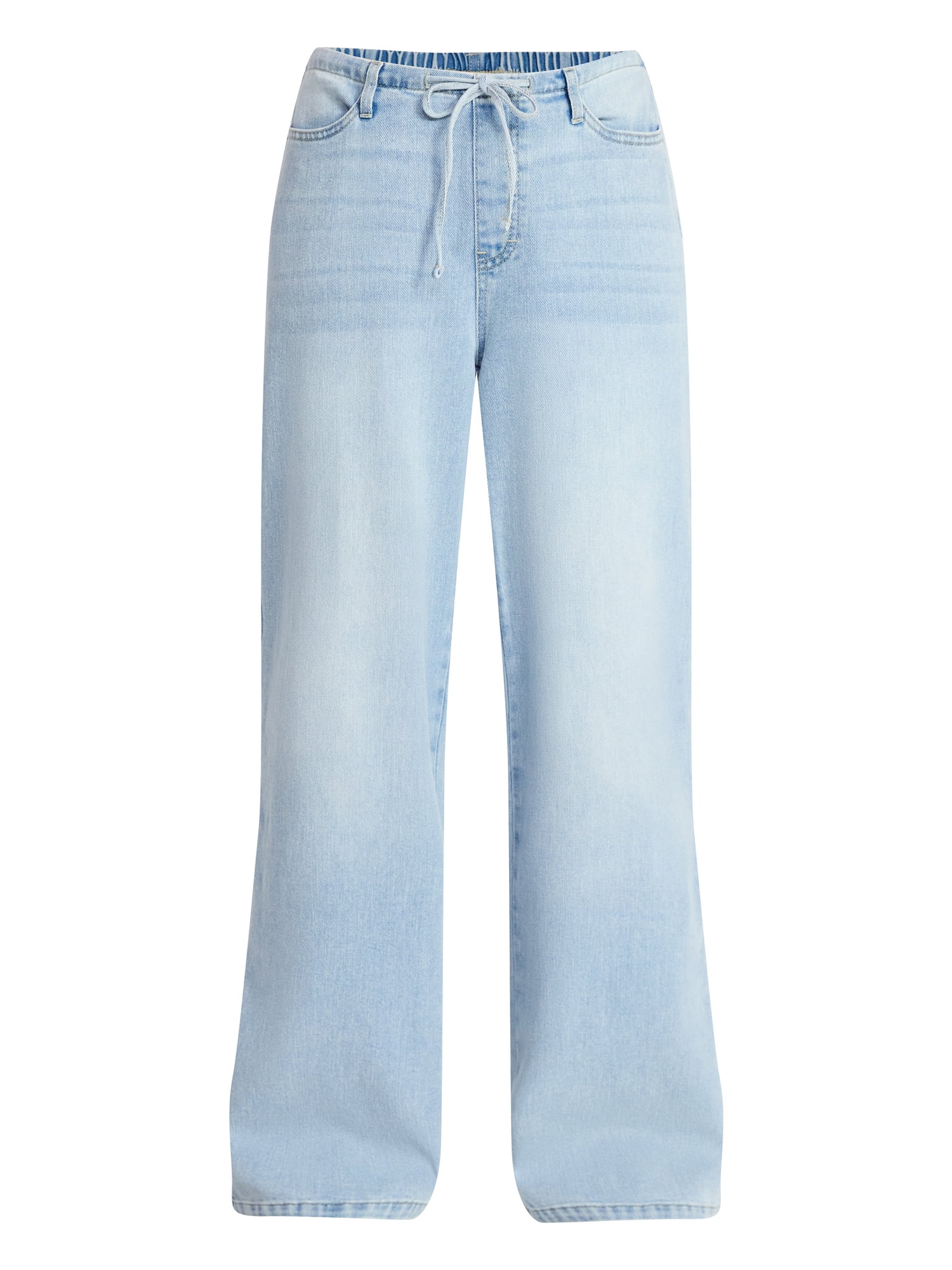 No Boundaries Mini Waist Wide Leg Pants, 31" Inseam, Women's XXS-XXL