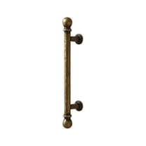10-Inch Antique Copper Cabinet Pull, Rustic Drawer Handle for Kitchen Cupboard Or Dresser, European Bar Hardware, Diy Furniture Upgrade, Heavy-Duty Alloy Grip, Single Hole Center 10-In, , 1X Handle
