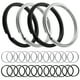 thumbnail image 1 of 28 PCS Anillos de llave plana Anillos redondos de acero inoxidable Anillos de llavero Keyrings Keys Accesorios de accesorio, 1 of 5