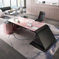 thumbnail image 3 of Designer Free Shipping Office Desk Pink Women High Quality Customized Computer Desk Boss Unique Mesa Escritorio Office Furniture My Lux Decor Round, 3 of 18