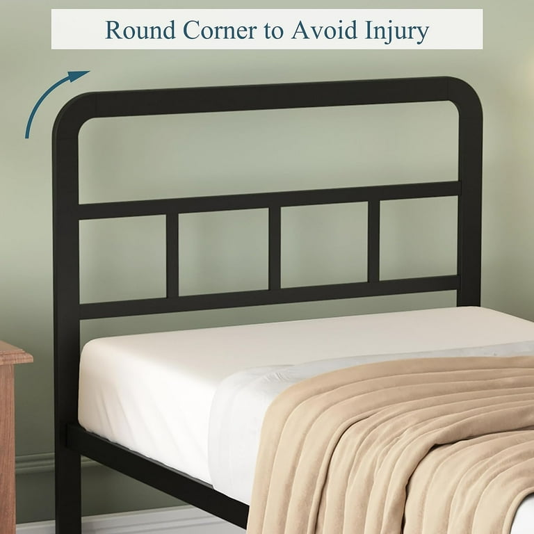 Lutown-Teen 14 inch Twin Bed Frame with Headboard and Footboard