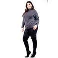 thumbnail image 2 of Sueter de rayas Roman Fashion /Tallas Extras, 6598 (Gris /negro) gris 38, 2 of 6