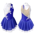 thumbnail image 5 of Eandarui Kids Girls Sleeveless Shiny Rhinestone Figure Skating Gymnastic Tank Leotard Dress Ballet Blue 8, 5 of 6