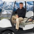 thumbnail image 3 of HUIACONG Hummingbird Flower Golf Cart Covers Seat Easy to Install Anti-Slip Golf Cart Cover Protector Comfortable All-Season Protection Fit Most Cars EZGO Yamaha Club Car, 3 of 7