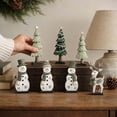 thumbnail image 7 of Darzheoy Christmas Signs, Wooden Set of 7 Snowman Reindeer Decor, Vintage Winter Tabletop Accent, Indoor Christmas Decor for Home Fireplace Mantel Shelf, 7 of 7