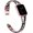 Black/Pink Floral, variant on Leather Strap Compatible with Fitbit Versa Bands for Women & Men - Genuine Leather Breathable Wristbands with Ventilated Hole