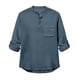 thumbnail image 4 of Ceisia Men's Cotton Linen Henley Shirt | Relaxed Fit Stand Collar Long Sleeve Casual Button-Down Top Gifts, 4 of 4