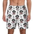 thumbnail image 2 of Picia Pirate Puppy pattern Mens Swim Trunks with Compression Liner Stretch Beach Shorts Quick Dry with Zipper Pockets No-Chafing Board Shorts-3X-Large, 2 of 9