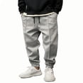 thumbnail image 1 of Puntoco Pantalones de hombre con cordón ajustable y pierna reforzada de color liso, 1 of 4