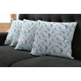 thumbnail image 5 of Ambesonne Ocean Throw Pillow Cover 4 Pack, Jumping Dolphin, 18", White Blue Grey, 5 of 5