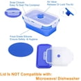 thumbnail image 4 of 4 Pack Silicone Collapsible Food Storage Containers Set BPA Free Folding Lunch Bento Bo Stackable Kitchen Organiser Dishwasher Microwave Safe-Rectangle - -, 4 of 8