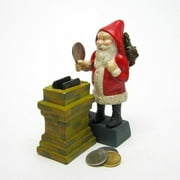 Design Toscano Santa at the Chimney Collectors' Die Cast Iron Mechanical Coin Bank