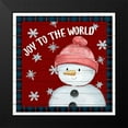 thumbnail image 2 of Allen, Kimberly 15x15 Black Modern Framed Museum Art Print Titled - Joy to The World Snowman, 2 of 5