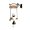 B, variant on QuickGo Ghost Wind Chime Wall Hanging, Halloween Porch Yard Decor with Resin Ghost Metal Bell, Vintage Farmhouse Yard Ornament for Garden Fence, Spooky Indoor Outdoor Door Decor Gift