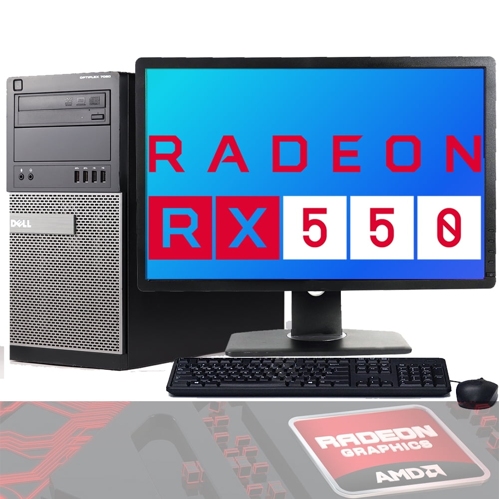 Gaming Pc Dell Optiplex 70 Tower Intel Core I7 4th Gen Processor Amd Radeon Rx550 4gb Graphics 16gb Memory 512gb Ssd With A 22 Monitor Refurbished Computer Windows 10 Walmart Com