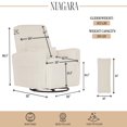 thumbnail image 2 of Evolur Niagara Upholstered Swivel Glider | Rocker | Modern Design, 2 of 9