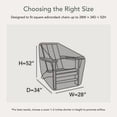 thumbnail image 2 of Covermates Outdoor Adirondack Chair Cover for Square Backs - 28"W x 34"D x 52"H, 600D Polyester, Rip-Resistant, 2 of 7