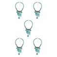 thumbnail image 1 of maskred Exquis Turquoise Pompons Choker Bohème Déclaration Collier Vert 45 + 8cm 5Set, 1 of 6