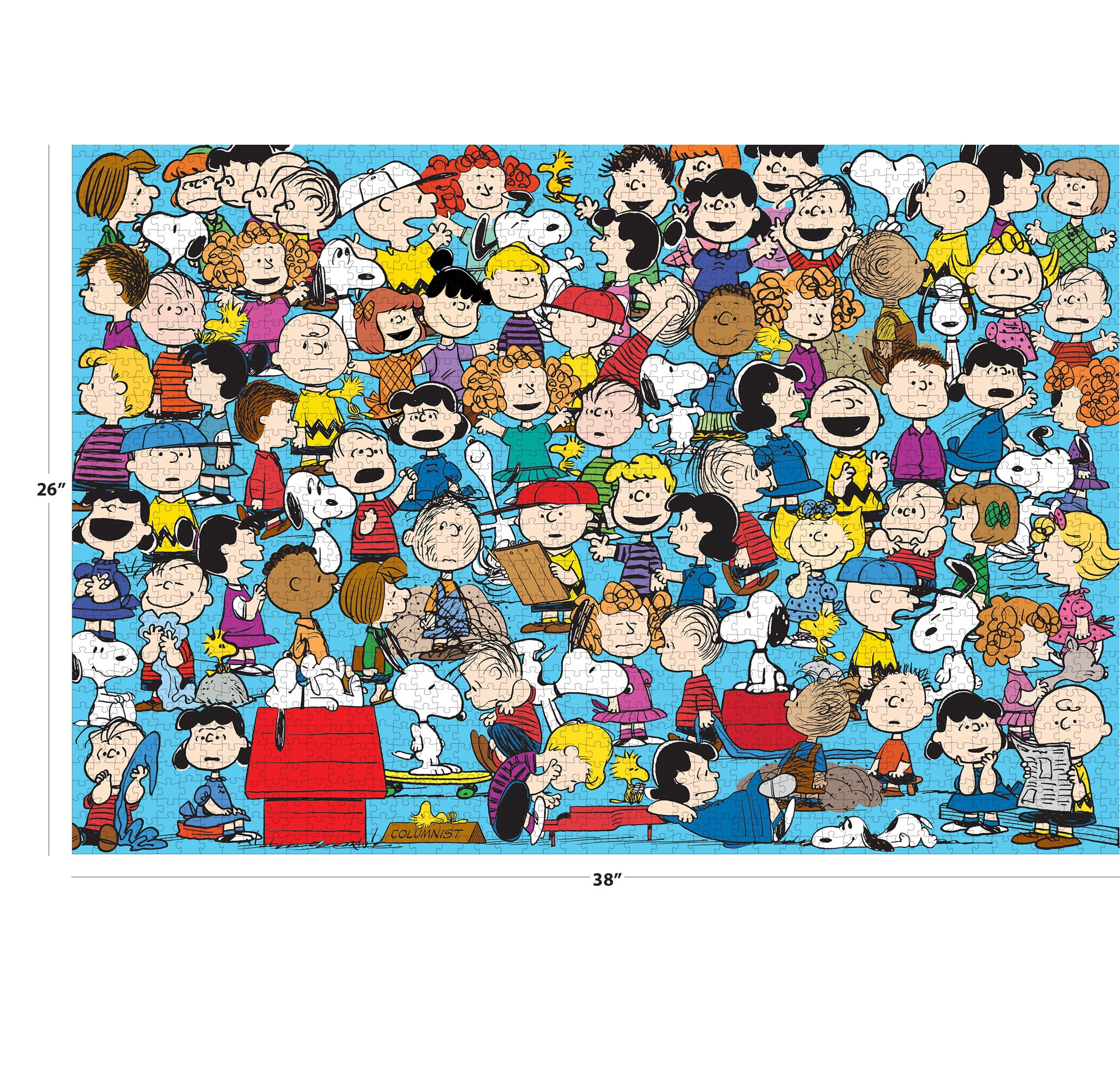 RoseArt Colorluxe 2000-Piece Peanuts Cast Adult Interlocking Jigsaw Puzzle