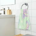 thumbnail image 3 of Yayeee 2 Pack Hand Towels for Bathroom 100% Cotton 16" x 28" Soft Absorbent Kitchen Towel, Purple Skates, 3 of 7