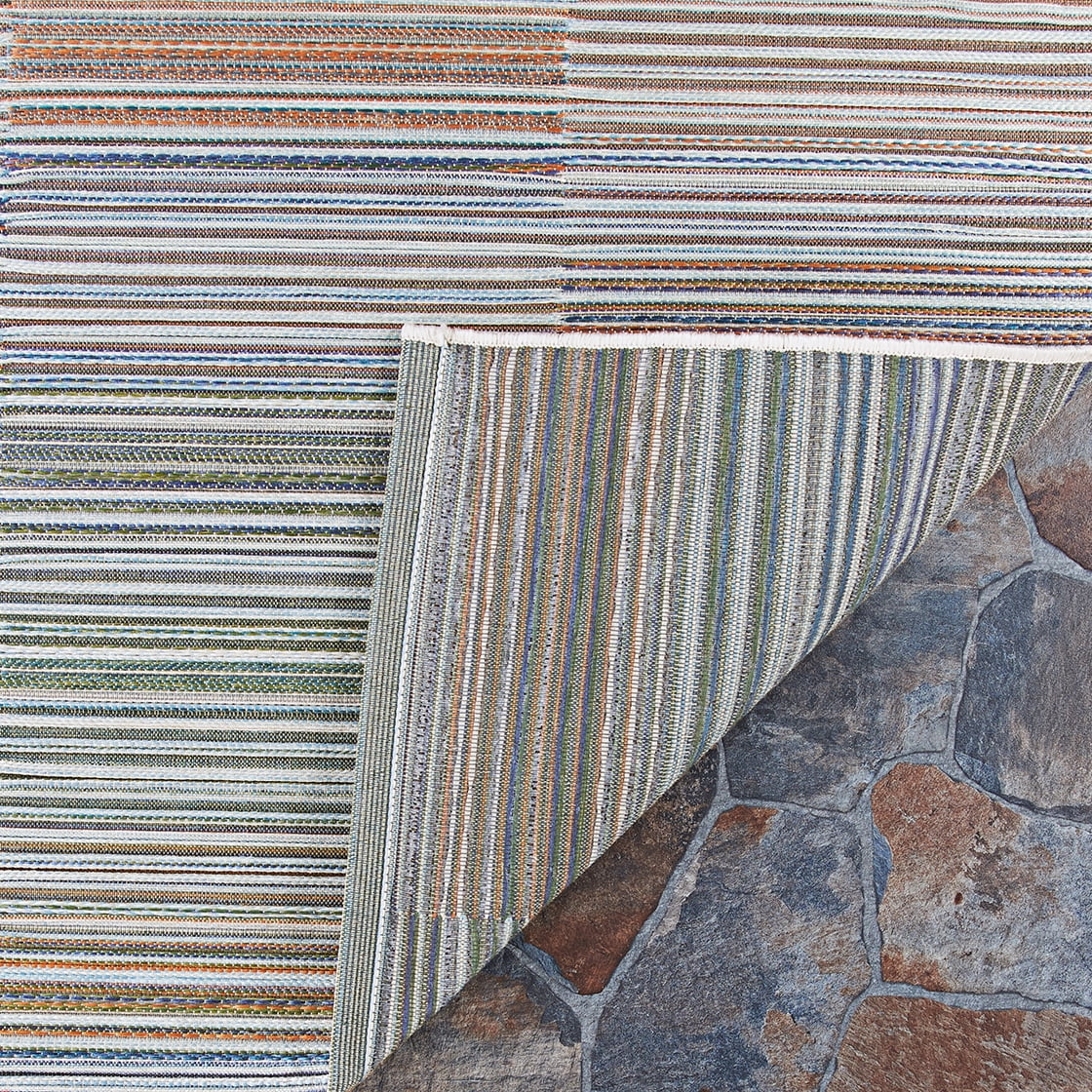 Couristan Cape Shoreham Indoor/Outdoor Area Rug, 7'10" x 10'9", Ivory-Multi