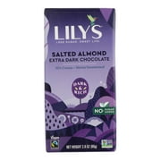 Lily's - Extra Dark Chocolate Bar 70% Cocoa Salted Almond - 2.8 oz.