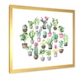 thumbnail image 2 of Designart 'Cactus In Ceramic Pots In Gentle Tones II' Traditional Framed Art Print, 2 of 4