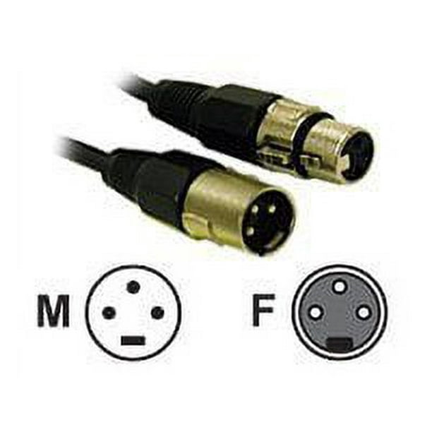 C2G Audio Pro-Audio Pro- 25ft XLR Male to XLR Female Cable - Câble Audio - XLR3 Mâle à XLR3 Femelle - 25 Pieds - Noir