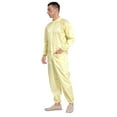 thumbnail image 6 of Kaerm Men's One Piece Work Coveralls Jumpsuits Long Sleeves Front Zipper Workshop Body Suits Yellow 4XL, 6 of 7