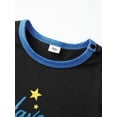 thumbnail image 4 of Christmas Family Pajama Matching Set Letters Print T-shirt Plaid Pants, 4 of 9