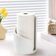 thumbnail image 1 of Soporte de madera natural para toallas de papel de sobremesa: soporte de hierro resistente con base redonda, fácil de abrir con una sola mano para usar en la cocina o el baño., 1 of 6