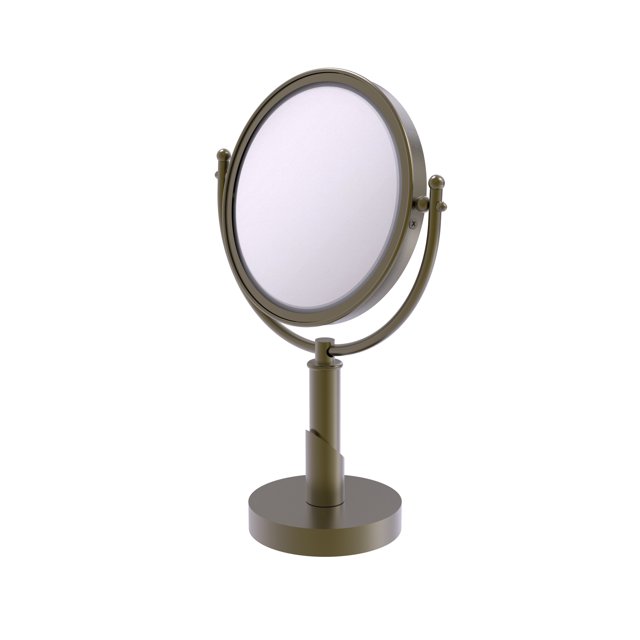 Allied Brass SH-4/2X Soho Collection 8 Inch Vanity Top 2X Magnification Make-Up Mirror, Antique Brass