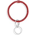 thumbnail image 1 of Key Ring & Wrist Bangle Bracelet - Round Circle Keychain Organizer Hands-Free Wrist Holder Red, 1 of 9
