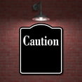 thumbnail image 2 of Caution Elegant BLACK Aluminum Composite Sign, 15"x18", 2 of 9
