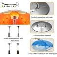 thumbnail image 4 of Outdoor Patio Heater Reflector Shield, Upgraded Aluminum Heat Reflector Top Replacement Parts Top Dome for Propane Outdoor Heaters, 33" Diameter Round 3-Hole Mount, 4 of 7