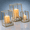 Gold-8.1 & 6.5 & 4.7 inch H - 3 Pcs, variant on Glhurricane Candle Holder: 3 Black Lanterns Geometricar Candles Holder Decorative Lantern Centerpiece For Outdoor & Indoor Holiday Fireplace Decor 8.1 6.5 4.7 Inch